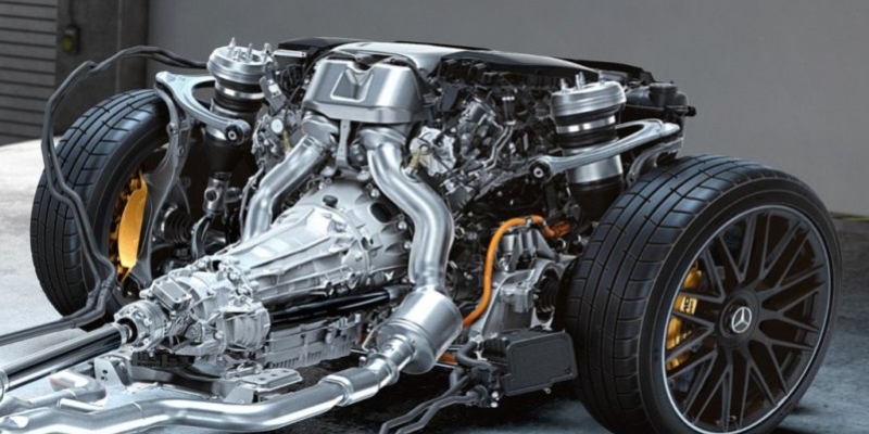 Asse posteriore sterzante AMG