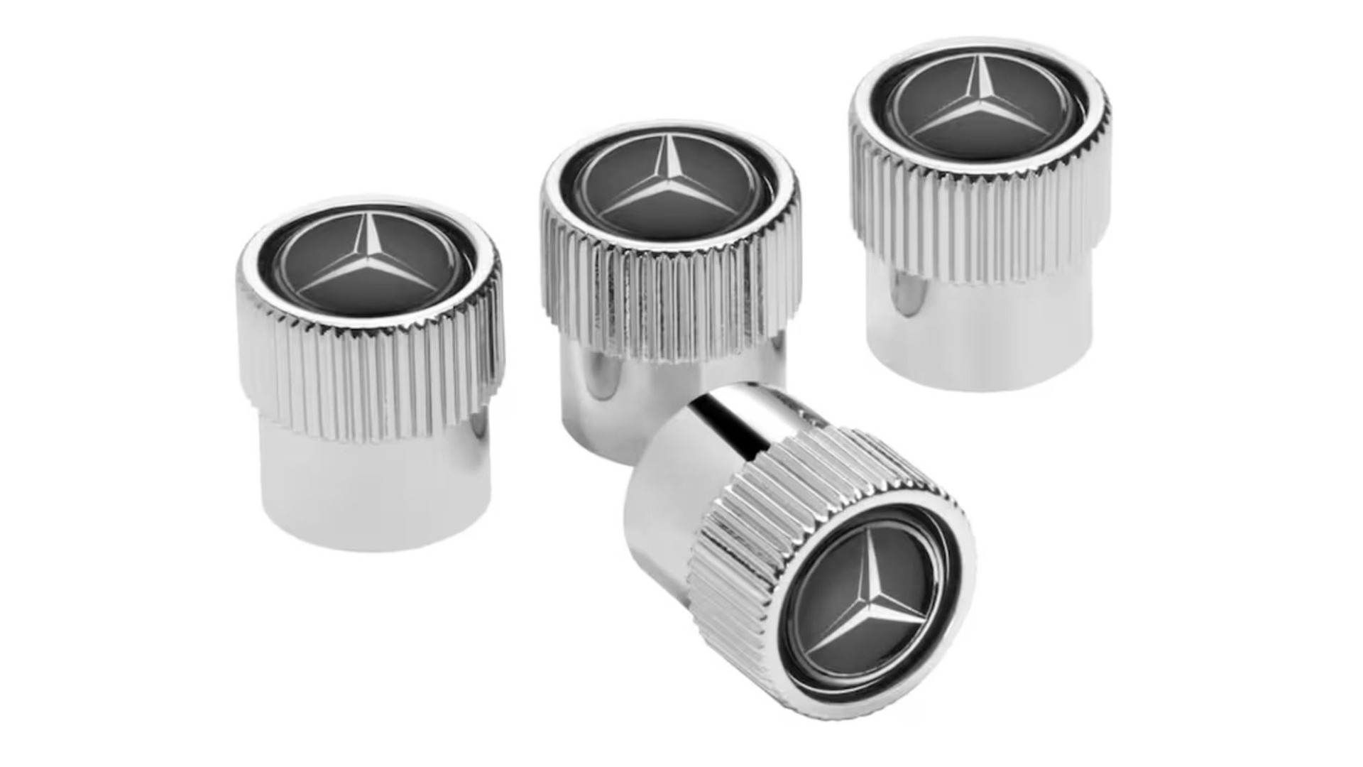 Cappucci coprivalvola cromati Mercedes-Benz